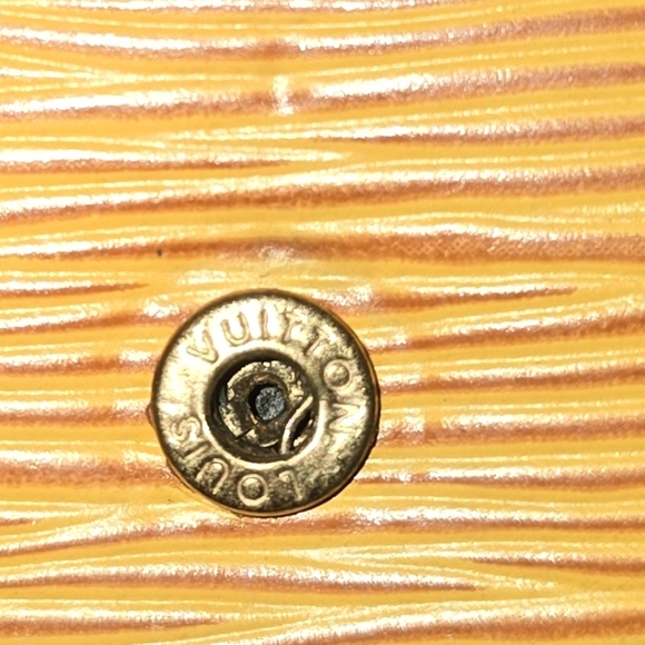 LOUIS VUITTON Continental Yellow Epi wallet w Purple Interior - Picture 11 of 12